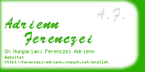 adrienn ferenczei business card